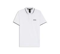BOSS Polo Paddy regular fit de estilo deportivo en piqué elástico de secado rápido - StylePaddy Pro, 50469102 Blanco 6XL
