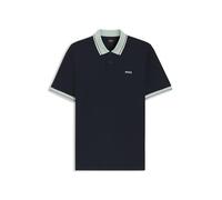 BOSS Polo en punto de algodón con detalles de raya - StylePe_Blocks, 50561815 Azul oscuro XXL