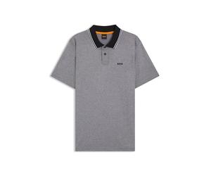 BOSS Polo Peoxfordnew para Hombre, Negro1, L
