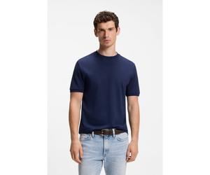 BOSS Polo regular fit en jacquard de algodón y seda - StyleL-Tesar 141, 50565889 Azul oscuro XL