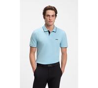 BOSS Polo slim fit de algodón elástico con detalles de la marca - StylePaul, 50506193 Celeste XXL