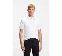 Hugo Boss Polo Passenger 50507803 slim fit de algodón elástico con parche de logo blanco S
