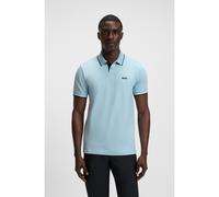 BOSS Polo slim fit de algodón elástico con detalles de la marca - StylePaul, 50506193 Celeste XXL