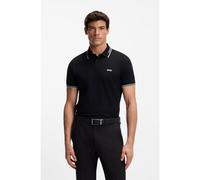 BOSS Polo slim fit de algodón elástico con detalles de la marca - StylePaul, 50506193 Negro XXL