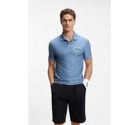 BOSS Polo slim fit de punto a rayas con elástico en cuatro direcciones - StylePL_TOC Serve 1, 50559205 Celeste XL