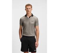 BOSS Polo slim fit deportivo en tejido antidesgarros con bloques de color - StylePalle TOC, 50543348 Gris M