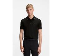 BOSS Polo slim fit en piqué de algodón con raya en el cuello - StylePaule 4, 50506195 Negro L