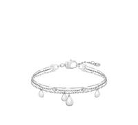 BOSS Pulsera plateada triple con colgantes en forma de lágrima - StyleSELENA, HB1580767 Tono plateado pcs.