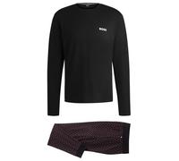 BOSS Relax Long Set, Conjunto de Pijama Hombre, Black3, S