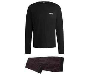 BOSS Relax Long Set, Conjunto de Pijama Hombre, Black3, S