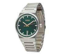 BOSS Reloj analógico 'CANDOR' verde hierba / plata One Size verde hierba / plata
