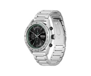 BOSS Reloj analógico 'CENTER COURT' jade / negro / plata One Size jade / negro / plata