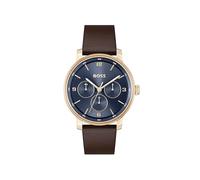 BOSS Reloj Analógico de Cuarzo Multifunción para Hombre Colección Contender con Correa de Cuero Marrón - 1514126
