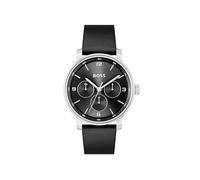 BOSS Reloj Analógico de Cuarzo Multifunción para Hombre Colección Contender con Correa de Cuero Negra - 1514125