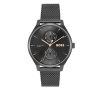 BOSS Reloj Analógico de Cuarzo Multifunción para Hombre Colección Tyler con Correa de Malla de Acero Inoxidable Negra - 1514105