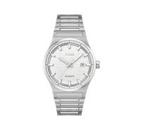 BOSS Reloj automático plateado con esfera blanca estriada - StyleCANDOR AUTO, HB1514186 Plata pcs.