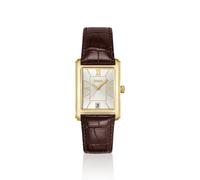 BOSS Reloj con correa de piel y esfera blanca plateada - StylePRINCIPLE DRESS, 58567526 Marrón pcs.