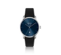 BOSS Reloj con esfera azul y correa de silicona - StyleDEAN, 58137088 Negro pcs.