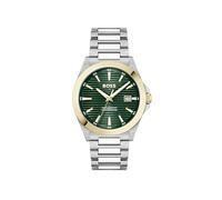 BOSS Reloj con Movimiento de Cuarzo de Tres Manecillas para Hombre Colección Strike Collection con Correa en Acero Inoxidable Plateada - 1514173