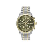 BOSS Reloj Cronógrafo de Cuarzo con Calendario para Hombre Colección Grand Prix 44 con Correa de Acero Inoxidable Bicolor, 1514227, Verde