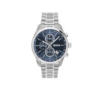 BOSS Reloj Cronógrafo de Cuarzo con Calendario para Hombre Colección Grand Prix 44 con Correa de Acero Inoxidable Plateada - 1514226