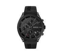 BOSS Reloj Cronógrafo de Cuarzo para Hombre 44 mm Colección VELOCITY con Correa de Silicona, Función de Fecha, 3 Subesferas, Resistencia al Agua 5ATM