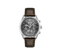 Boss Reloj Cronógrafo de Cuarzo para Hombre 44mm Colección Champion con Pulsera de Acero Inoxidable o de Cuero, Función de Fecha, 3 Subdiales, Resistencia al Agua 10ATM