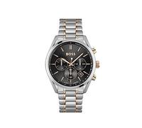 BOSS Reloj Cronógrafo de Cuarzo para Hombre 44mm Colección Champion con Pulsera de Acero Inoxidable o de Cuero, Función de Fecha, 3 Subdiales, Resistencia al Agua 10ATM