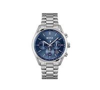 BOSS Reloj Cronógrafo de Cuarzo para Hombre 44mm Colección Champion con Pulsera de Acero Inoxidable o de Cuero, Función de Fecha, 3 Subdiales, Resistencia al Agua 10ATM