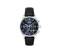 BOSS Reloj Cronógrafo de Cuarzo para Hombre Colección Avery con Correa de Cuero - 1514156, Dark Blue