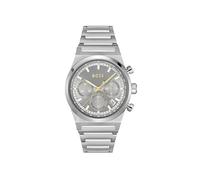 BOSS Reloj Cronógrafo de Cuarzo para Hombre Colección Candor Chrono con Correa de Acero Inoxidable Plateada, 1514221, Gris