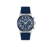 BOSS Reloj Cronógrafo de Cuarzo para Hombre Colección Candor Chrono con Correa de Silicona Azul - 1514243