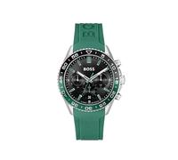 Boss Reloj Cronógrafo de Cuarzo para Hombre Colección Runner Chrono LE con Correa de Silicona Color Verde Azulado - 1514246