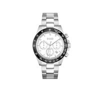 Boss Reloj Cronógrafo de Cuarzo para Hombre de 43 mm Colección Hero con Pulsera de Acero Inoxidable de Eslabones o Malla, Función de Fecha, 3 Sub-Diales, Resistente al Agua hasta 5ATM