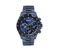 BOSS Reloj Cronógrafo de Cuarzo para Hombre de 43 mm Colección HERO con Pulsera de Acero Inoxidable de Eslabones o Malla, Función de Fecha, 3 Sub-Diales, Resistente al Agua hasta 5ATM