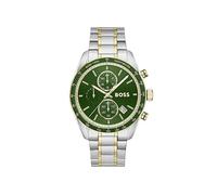 BOSS Reloj de Cuarzo cronógrafo para Hombre Grand Prix Collection con Correa de Cuero o Brazalete de Acero Inoxidable