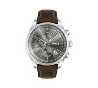 BOSS Reloj de Cuarzo cronógrafo para Hombre Grand Prix Collection con Correa de Cuero o Brazalete de Acero Inoxidable