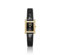 BOSS Reloj de esfera negra adornada con cristales y correa de piel a juego - StyleLUCY PRECIOUS, 58565060 Negro pcs.