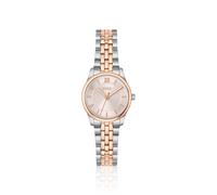 BOSS Reloj Graceful en dos tonos con esfera rosa con diseño estriado - StyleGRACEFUL MINA, 58733259 Tono plateado pcs.