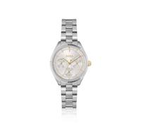 BOSS Reloj Analógico de Cuarzo Multifunción para Mujer Colección Sage Sport con Correa de Acero Inoxidable Plateada - 1502800