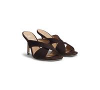 BOSS Sandalias de ante con tiras cruzadas - StyleCharlize_SaMule90_SD, 50563356 Marrón oscuro 37