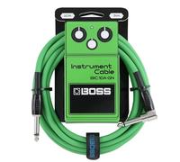 BOSS Serie BIC-10A | Cable de instrumento | Conectores de recto a ángulo recto de ¼ de pulgada | 3 m de longitud | Cables para guitarra, bajo y más | Silencioso y resistente | Verde