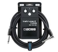 BOSS Serie BIC-10A | Cable de instrumento | Conectores de recto a ángulo recto de ¼ de pulgada | 3 m de longitud | Cables para guitarra, bajo y más | Silencioso y resistente | Negro