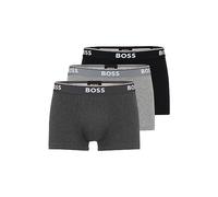 BOSS - Set de 3 bóxeres de corte corto de algodón para hombre, gris/carbón/negro, Large