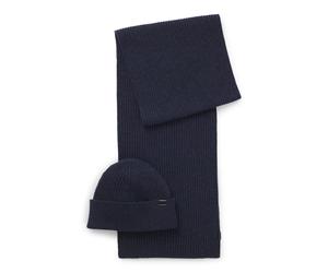 BOSS Set de bufanda y gorro en caja de regalo - StyleUboldi_SET, 50556171 Azul oscuro pcs.