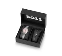 BOSS Set de regalo con pulsera y reloj con cristales - StyleGRACEFUL PRECIOUS GIFTSET, 58565102 Tono plateado pcs.