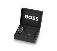 BOSS Set de regalo de reloj con esfera con textura y tarjetero - StylePRINCIPLE GIFTSET, 58565093 Negro pcs.
