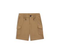 BOSS Shorts cargo para niños en tejido elástico con cintura con cordón - StyleJ50681/84914A, J50681 Marrón 114