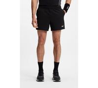 BOSS Shorts de tenis deportivos en tejido elástico de secado rápido - StyleS_T-Match 5 inch, 50541382 Negro M