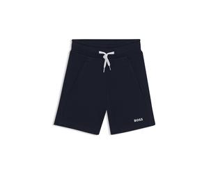 BOSS Shorts para niños en forro polar de algodón con logo estampado - StyleJ51993/84B10A, J51993 Azul oscuro 114